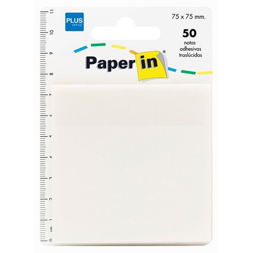 NOTAS PLUS OFFICE AUTOADHESIVAS 50HOJAS TRANSPARENTES