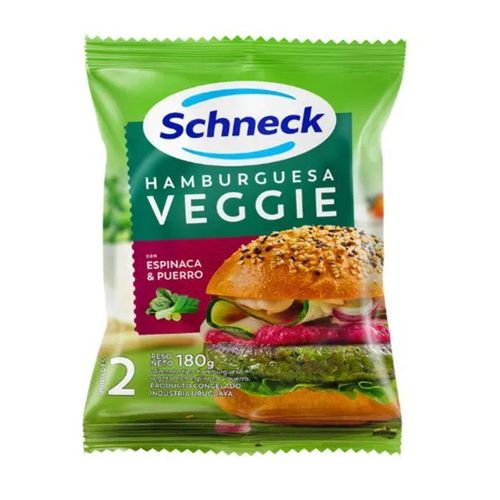 Hamburguesa Schneck Veggie Espinaca Y Puerro 2 Uni 180 g