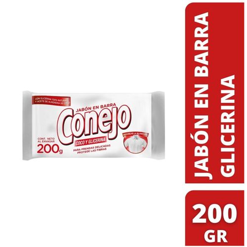 Jabon En Barra Conejo Coco Y Glicerina 200Gr