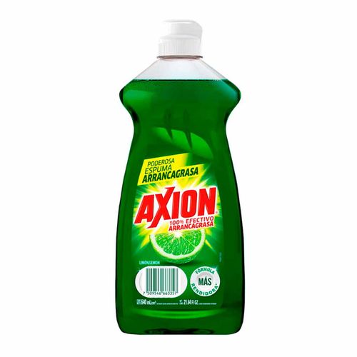 Detergente Axion Lavavajilla Limon Verde 640Ml Concentrado
