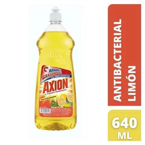 Detergente Axion Lavavajilla Limon 640Ml Regular