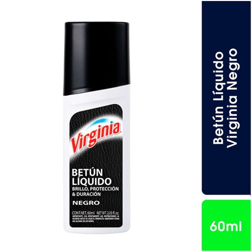 Betun Virginia Liquido Negro Frasco Pvc 60Ml