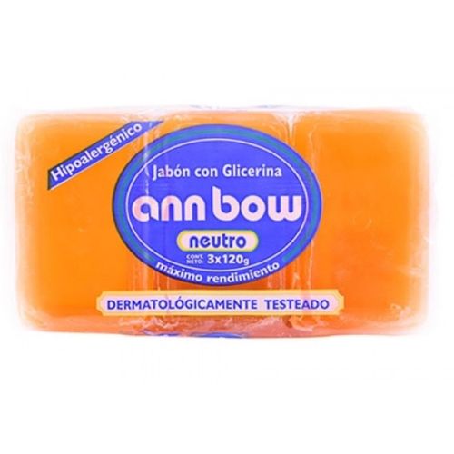 Jabon De Tocador Ann Bow Glicerina 120Gr X3Un
