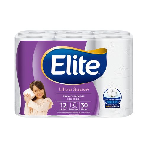 Papel Higienico Elite Ultra Doble Hoja 12Unx30M