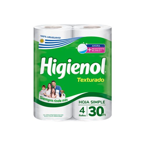 Papel Higienico Higienol Texturado Blanco 4Unx30M