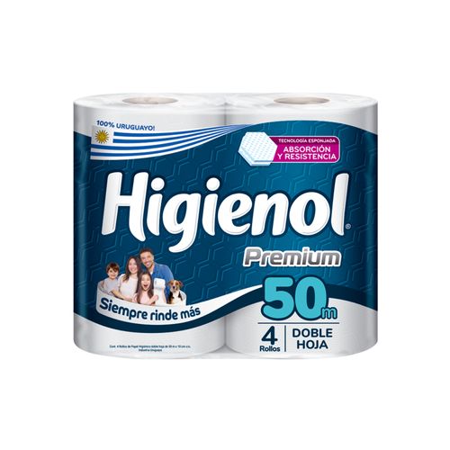 Papel Higienico Higienol Premium Doble Hoja 4Un 50Mt