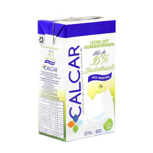 Leche Calcar Uht Deslactosada Larga Vida 1Lt Semidescremada