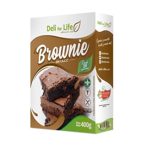 Premezcla Deli For Life Libre De Gluten Brownie 400Gr