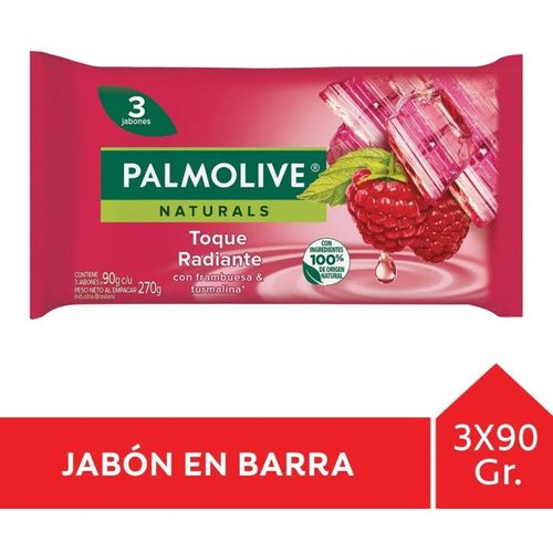 Jabon Palmolive Naturals Frambuesa Y Mora 90Gr 3Un