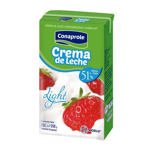 CREMA DE LECHE CONAPROLE LARGA VIDA LIGHT 250 ML
