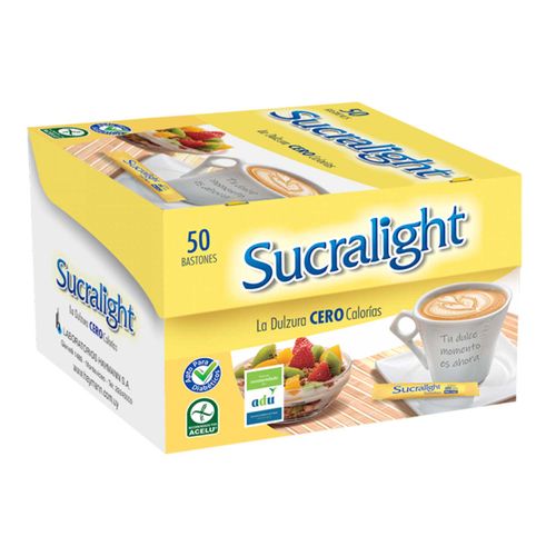 Edulcorante Sucralight 50 Bastones