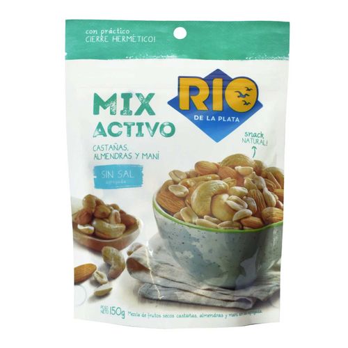 Frutos Secos Rio De La Plata Mix Activo: Castañas-Almendras-Mani 150 g