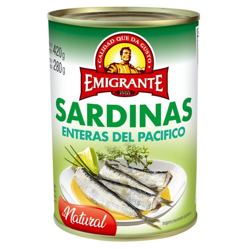 Sardina Emigrante Salada Al Agua 425Gr