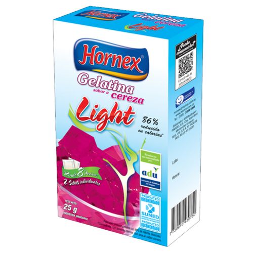 Gelatina Hornex Light Cereza 25Gr