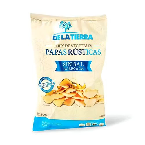Snack De La Tierra Papas Rusticas Sin Sal Flowpack 120Gr