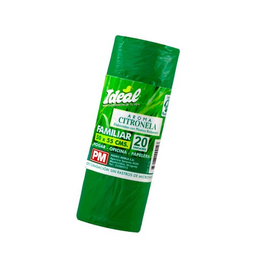 Bolsa Ideal Biodegradable Verde 20Bolsas 50X55Cm De Residuo