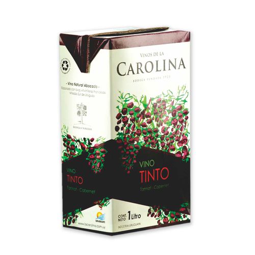 Vino De La Carolina Tinto Tannat 1 L