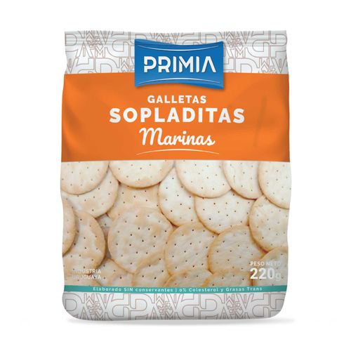 GALLETA PRIMIA SOPLADITA MARINA CON SAL 220GR