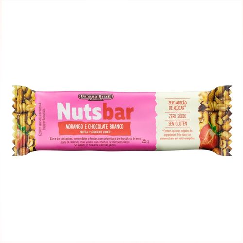Barrita Nuts Bar Frutilla Y Chocolate Blanco 13X13X6Cm Fruto