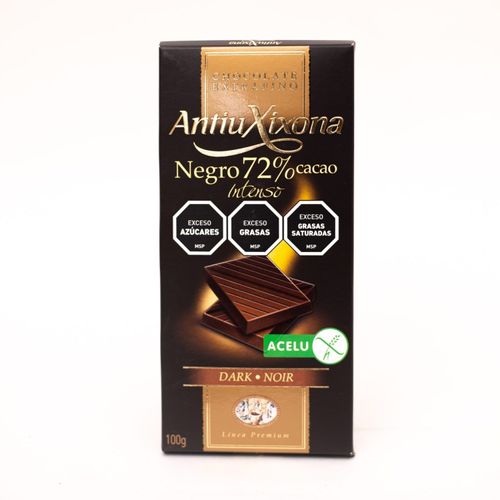Chocolate Negro 72% Cacao 100Gr