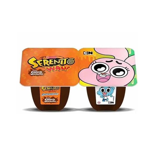 POSTRE SERENITO WAU CHOCOLATE 190GR PACK X2