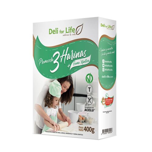 Pre Mezcla Deli For Life Sin Gluten 3 Harinas 400g