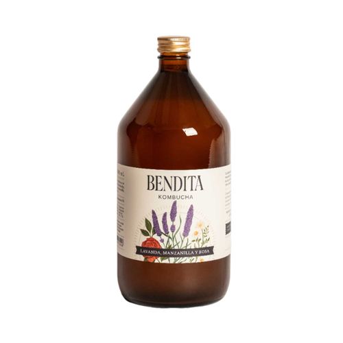 KOMBUCHA BENDITA LAVANDA MANZANILLA Y ROSA 1LT