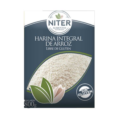 Harina Niter Integral De Arroz Sin Gluten 800Gr
