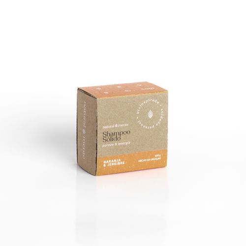 SHAMPOO NATURALMENTE SOLIDO NARANJA Y JENGIBRE 100GR