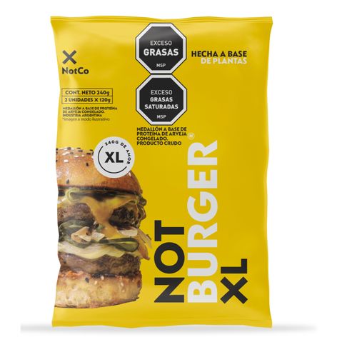 HAMBURGUESA NOTCO NOTBURGER XL 2UN 240GR VEGAN