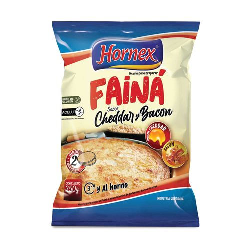 FAINA HORNEX CHEDDAR Y BACON 250GR