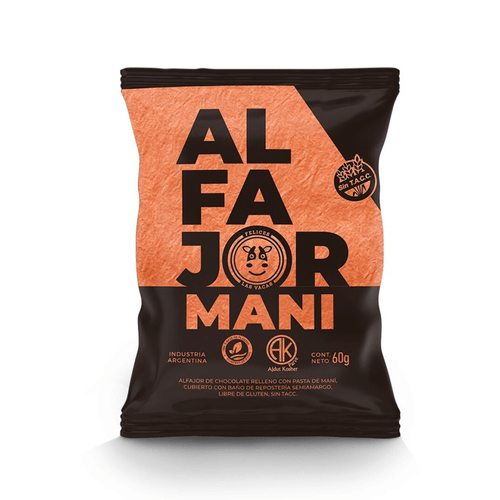 ALFAJOR FELICES LAS VACAS MANI 60GR SIN GLUTEN