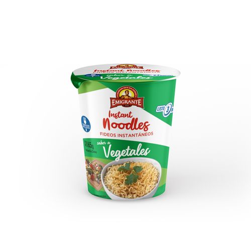 FIDEOS EMIGRANTE INSTANTANEAS VEGETALES 65GR CUP