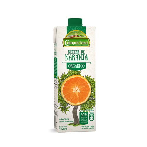 Jugo Campoclaro Organico Naranja 1Lt