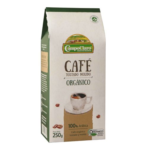 Cafe Campoclaro Organico Tostado Molido 250Gr