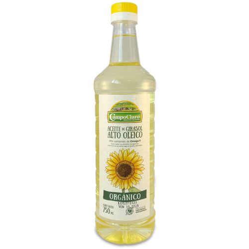 ACEITE CAMPO CLARO GIRASOL ALTO OLEICO 750CC ORGANICO