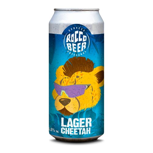 CERVEZA ROCCO LAGER CHEETAH ARTESANAL LATA 500CC