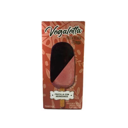 HELADO VEGALATTO PALETA FRUTILLA CON ARANDANOS 100CC VEGANO