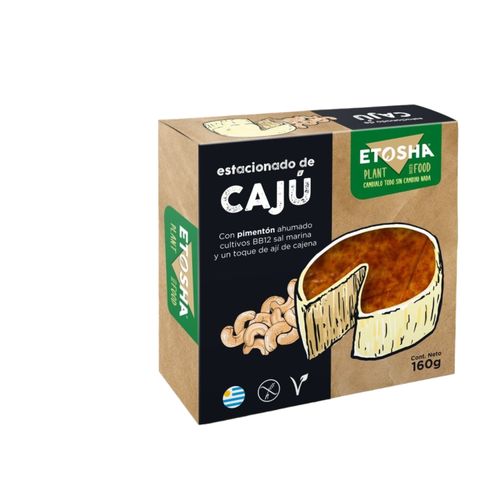 QUESO ETOSHA ESTACIONADO CAJU VEGANOS 160GR SIN GLUTEN