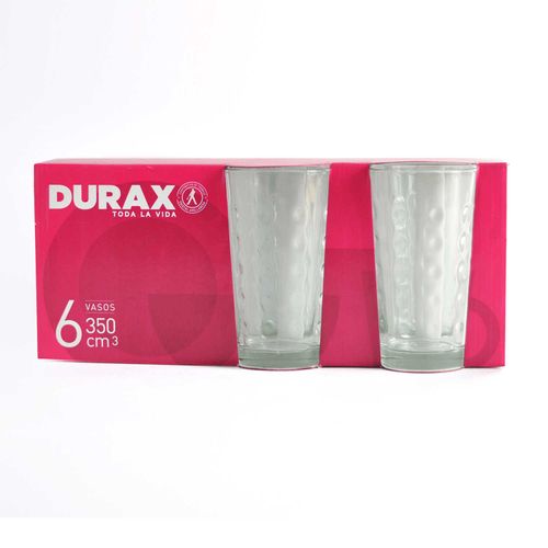 VASOS DURAX IRUPE VIDRIO 6UN