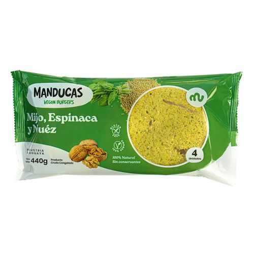 Hamburguesa Manducas Mijo Espinaca Y Nuez 4Un Vegana Vegetar