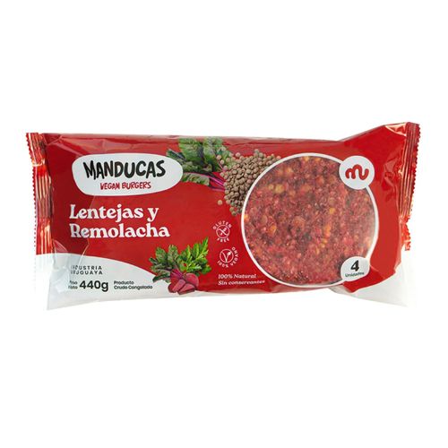 Hamburguesa Manducas Lentejas Y Remolacha 4Un Vegana Veget