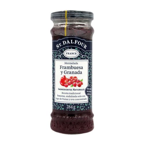 MERMELADA ST.DALFOUR FRAMBUESA GRANADA S/AZUCAR 284GR S/GLUT