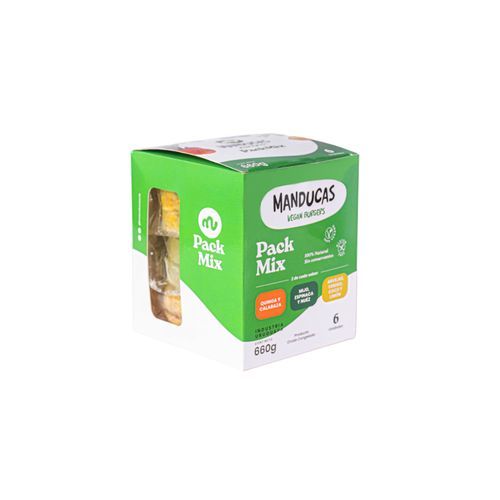 HAMBURGUESAS MANDUCAS SIN GLUTEN MIX QUINOA MIJO ARVEJAS 660