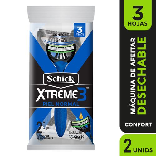 Afeitadora Schick Xtreme Piel Normal 2Un