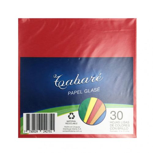PAPEL GLACE TABARE CON BRILLO 30 HOJAS