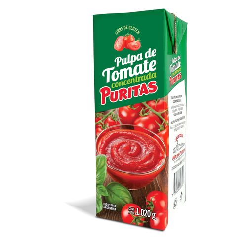 PULPA PURITAS DE TOMATE CONCENTRADA 1020GR SIN GLUTEN