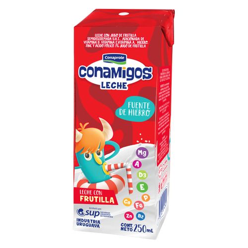 Leche Saborizada Conaprole Vitamigos Frutilla . 250Cc Semide