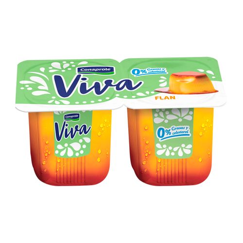 Flan Conaprole Viva 0% 2Un 220Gr .