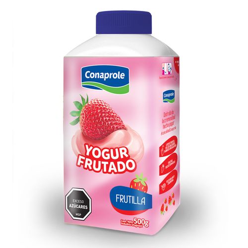 Yogur Conaprole Batido Integral Frutado Frutilla Tetra 500Gr
